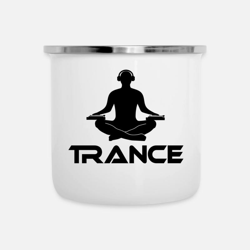 Trance - Emaille-Tasse - Weiß