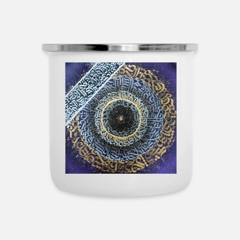 Calligraffiti - Meditation I - Emaille-Tasse - Weiß