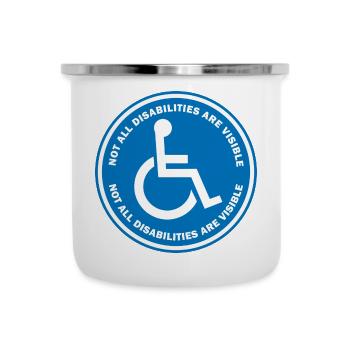 Nicht alle Behinderungen sind sichtbar - Emaille-Tasse - Weiß - Vorne