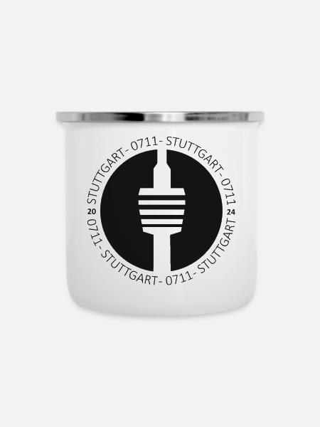 Stuggi 0711 - Emaille-Tasse - Weiß