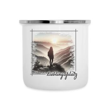 Favourite place in the mountains Hiking Woman - Camper Mug - white - Front