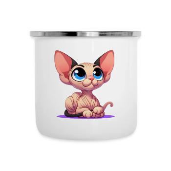 Sphynx 2 - Emaille-Tasse - Weiß - Vorne