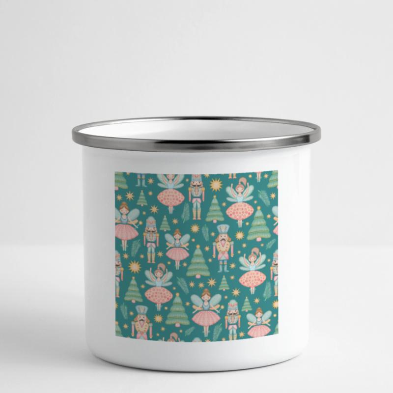 Whimsical Nutcracker Ballet Pattern Camper Mug