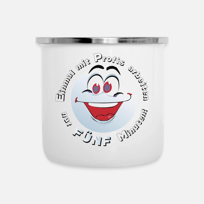 work once with professionals, only five minutes -Hell - Camper Mug - white