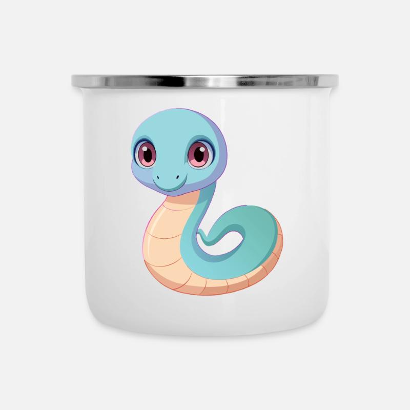 Bébé serpent - Tasse émaillée - blanc