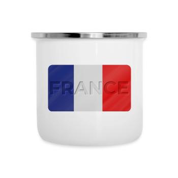 France - Tasse émaillée - blanc - Devant