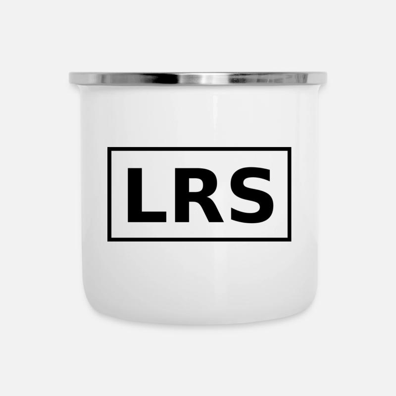 Logo LRS - Emaille-Tasse - Weiß
