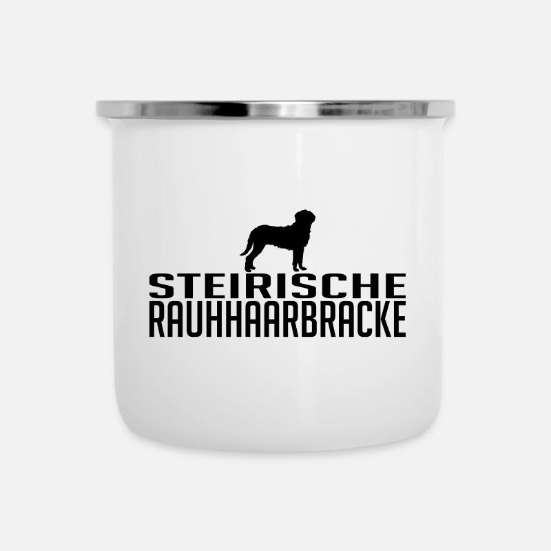 STEIRISCHE RAUHHAARBRACKE Hunderasse Hund Wilsigns - Emaille-Tasse - Weiß