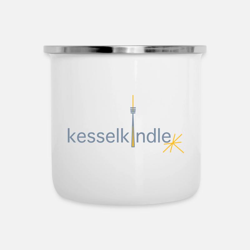 Stuttgart Kesselkindle strahlend - Emaille-Tasse - Weiß
