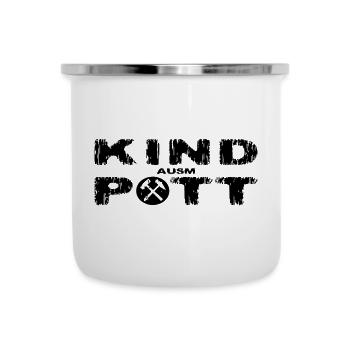 Kind aus’m Pott, Ruhrgebiet, Ruhrpott - Emaille-Tasse - Weiß - Vorne
