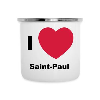 Ich liebe Saint Paul - Emaille-Tasse - Weiß - Vorne
