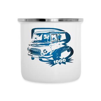 Barkas B1000 Transporter - Emaille-Tasse - Weiß - Vorne