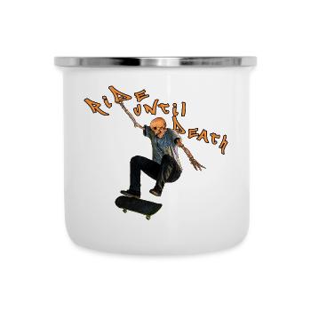 Skater bis zum Tod - Emaille-Tasse - Weiß - Vorne