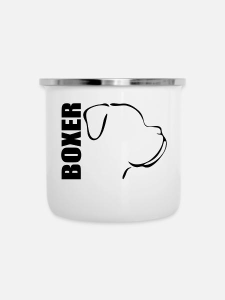BOXER PROFIL - Emaille-Tasse - Weiß