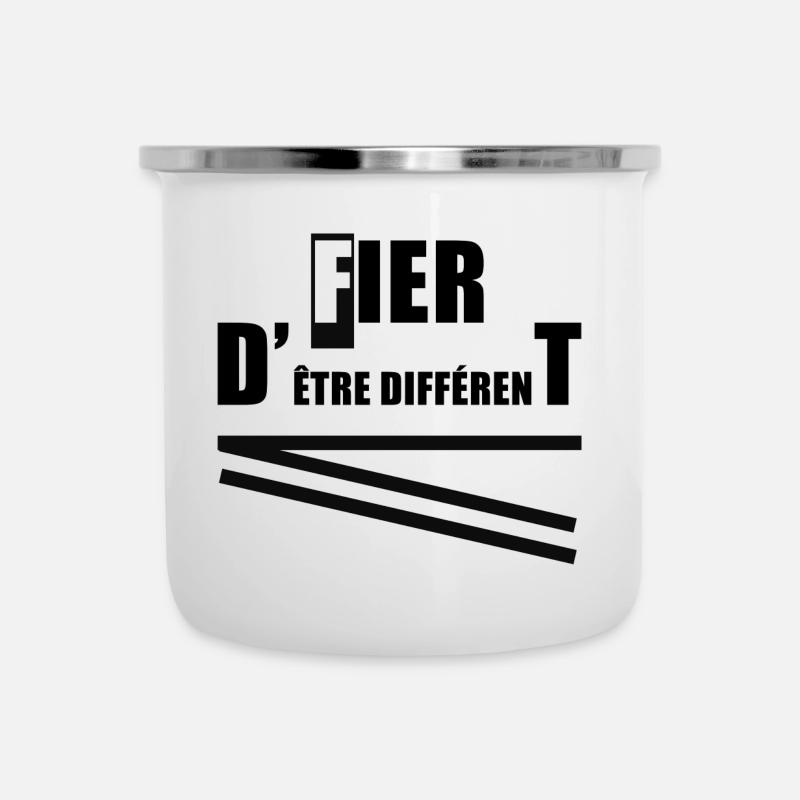 Fier detre different top nouveauté by 7TIME - Tasse émaillée - blanc