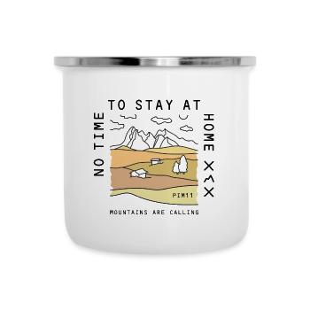 Les montagnes appellent (coloré) - Tasse émaillée - blanc - Devant