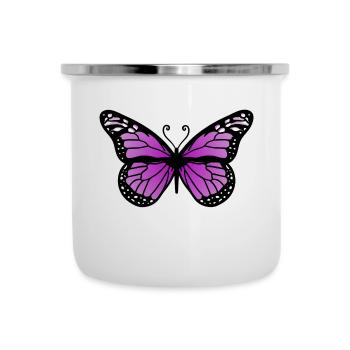 Butterfly violet - Camper Mug - white - Front
