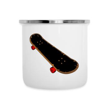Bande dessinée skateboard - Tasse émaillée - blanc - Devant