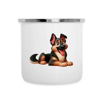 Beauceron 5 - Emaille-Tasse - Weiß - Vorne