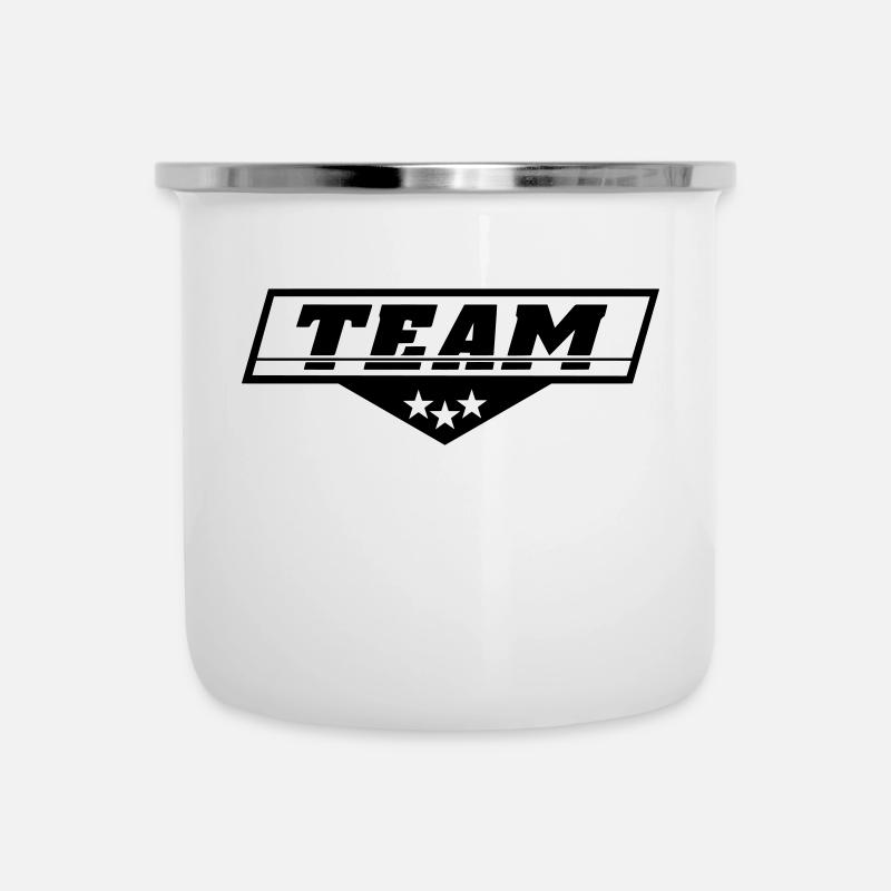 Logo de l'emblème de l'équipage de l'équipage - Tasse émaillée - blanc