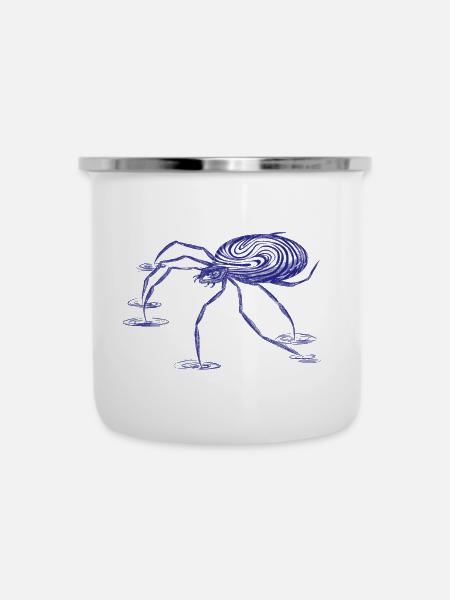 Little Spider - Emaille-Tasse - Weiß