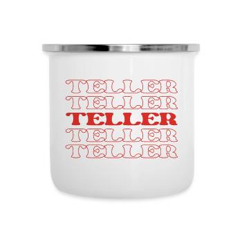 Kassierer Bankangestellter Kassierer Banker Geldsachbearbeiter - Emaille-Tasse - Weiß - Vorne