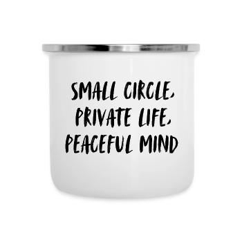 Petit cercle, vie privée, paisible. - Tasse émaillée - blanc - Devant