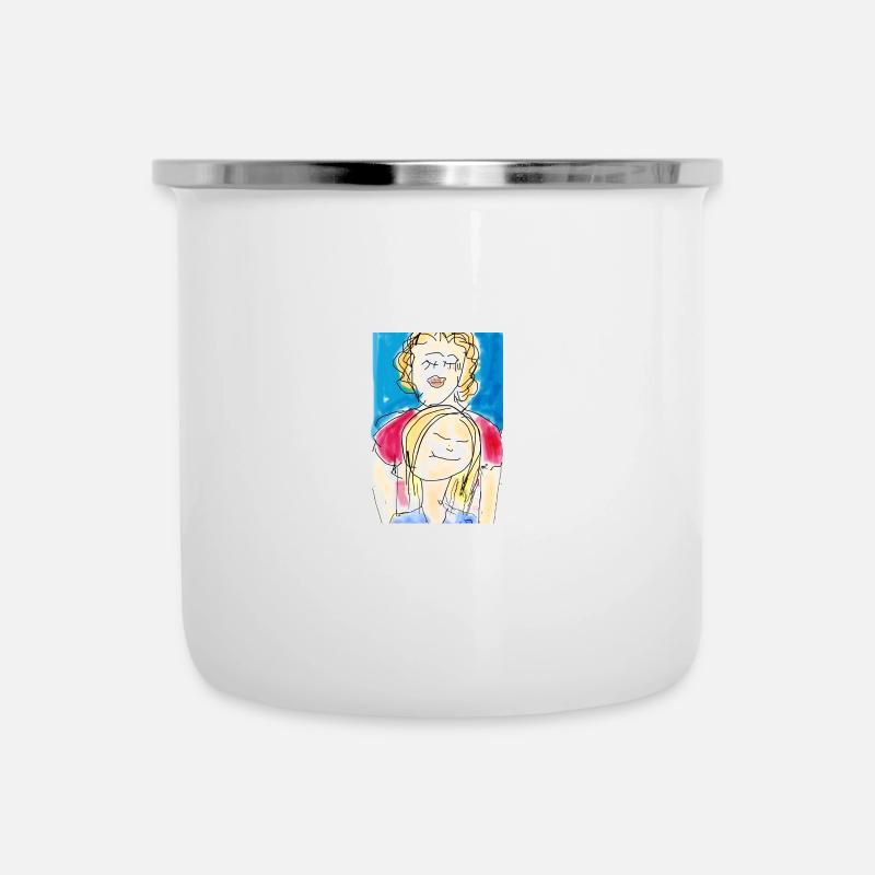 Mère et fille - Tasse émaillée - blanc