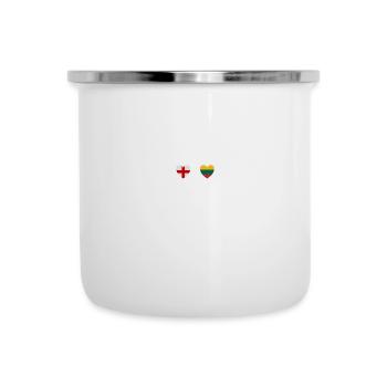 England and Lithuania Lithuanian flag flags - Camper Mug - white - Front