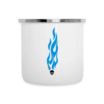 flammen - Emaille-Tasse - Weiß - Vorne