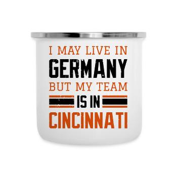 Cincinnati - Emaille-Tasse - Weiß - Vorne