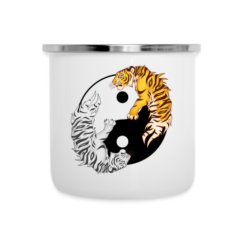Yin & Yang Tigers - Kubek emaliowany