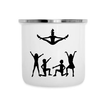Un groupe de pom-pom girls - Tasse émaillée - blanc - Devant