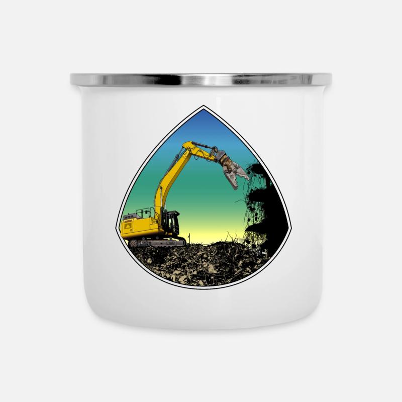 Tear-off excavator - Camper Mug - white