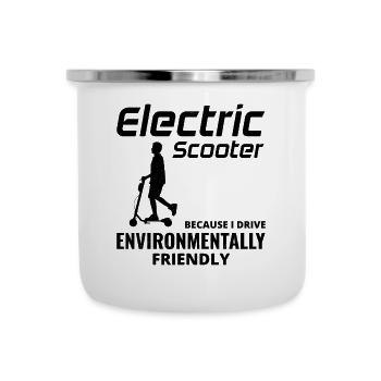 Electric Scooter Driver Motorized E-Scooter - Camper Mug - white - Front