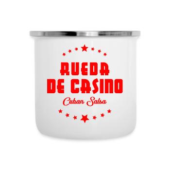 Rueda de Casino - Cuban Salsa - Emaille-Tasse - Weiß - Vorne