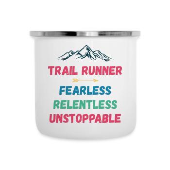 Trail Runner - Intrépide. Implacable. Imparable. - Tasse émaillée - blanc - Devant