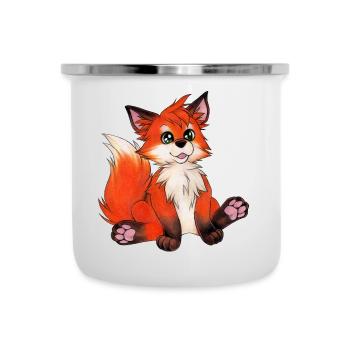 Niedliches Fuchs Kind Geschenkidee für Fuchsfan - Emaille-Tasse - Weiß - Vorne