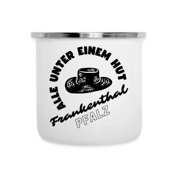 Frankenthal Pfalz - Emaille-Tasse - Weiß - Vorne