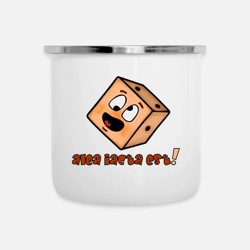 The die is cast - Funny emoticon - Camper Mug - white
