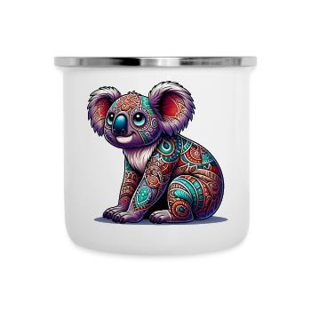 Koala - Emaille-Tasse - Weiß - Vorne