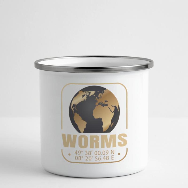 Worms Emaille-Tasse