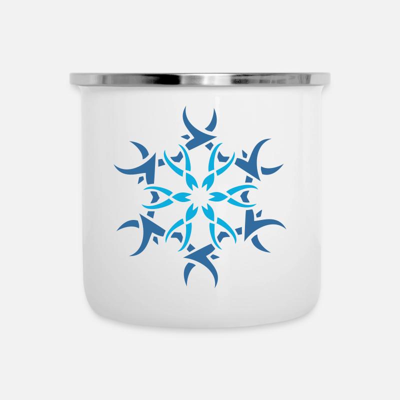 Logo flocon de neige - Tasse émaillée - blanc