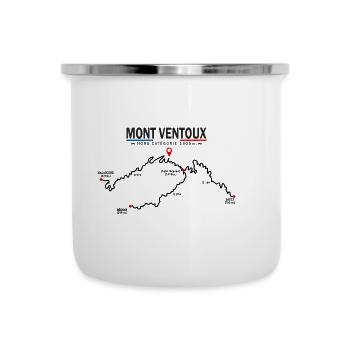 Vélo Mont Ventoux carte le Ventoux à velo - Tasse émaillée - blanc - Devant