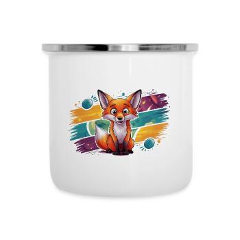 Renard - Illustration - Tasse émaillée - blanc - Devant