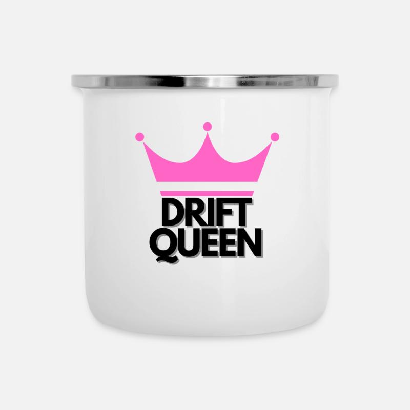 Drift World DRIFT QUEEN Frauen - Emaille-Tasse - Weiß