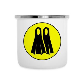 Diving Fin Circle - Camper Mug - white - Front
