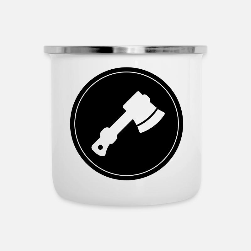 Kletterausrüstung Kreis eispickel - Emaille-Tasse - Weiß