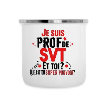 Prof Professeur SVT Sciences Vie Terre Métier - Tasse émaillée - blanc - Devant