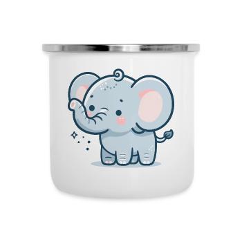 ELEPHANT ANIMAL BABY CUTE TODDLER CHILD GIFT IDEA - Camper Mug - white - Front